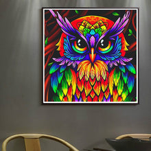 Laden Sie das Bild in den Galerie-Viewer, 5D DIY voller quadratischer / runder Diamantmalerei "Tier" Löwe Eule Strass Stickerei Mosaikbild Heimdekoration 3D Kreuzstich