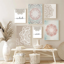 Charger l'image dans la galerie, Bohème Exhale Mandala Pleine Conscience Zen Mur Art Toile Peinture Affiche et Imprimer Photos Yoga Salon Décor À La Maison Cuadros