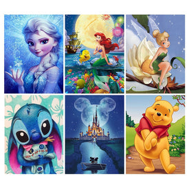 Kit de pintura de diamantes de Disney princesa de dibujos animados 5D DIY cuadro de mosaico artesanías arte Hobby bordado de diamantes punto de cruz decoración del hogar