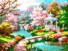 Load image into Gallery viewer, DIY 5D Diamond Painting Landscape Sunset Cross Stitch Kit Full Square Embroidery Scenery Mosaic Art Picture of Rhinestones Decor