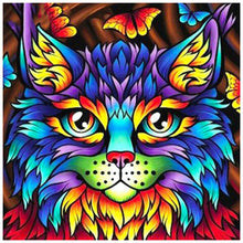Laden Sie das Bild in den Galerie-Viewer, 5D DIY voller quadratischer / runder Diamantmalerei "Tier" Löwe Eule Strass Stickerei Mosaikbild Heimdekoration 3D Kreuzstich