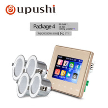 Laden Sie das Bild in den Galerie-Viewer, Bluetooth-Wandempfänger 2,8-Zoll-Wand-Aduio-Verstärker mit wasserdichtem 3-Zoll-Deckenlautsprecher für Badezimmer-Soundsystem