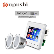 Laden Sie das Bild in den Galerie-Viewer, Bluetooth-Wandempfänger 2,8-Zoll-Wand-Aduio-Verstärker mit wasserdichtem 3-Zoll-Deckenlautsprecher für Badezimmer-Soundsystem
