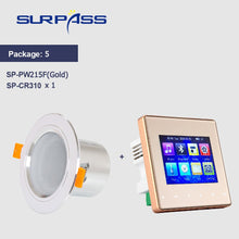 Cargar imagen en el visor de la galería, Mini Panel amplificador de pared, compatible con Bluetooth, Fm HiFi, cine en casa, sonido estéreo, Audio con altavoz de techo, sistema PA para baño