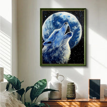 Cargar imagen en el visor de la galería, Kit de pintura de diamantes 5D DIY, imagen de Lobo, gato, perro, Animal, taladro redondo completo, bordado con incrustaciones, artesanía, punto de cruz, decoración del hogar