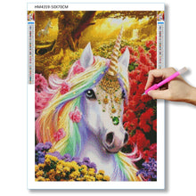 Cargar imagen en el visor de la galería, 5D DIY cuadrado completo redondo unicornio diamante dibujo punto de cruz Kit Animal diamante bordado mosaico arte decoración del hogar 2022 nuevo