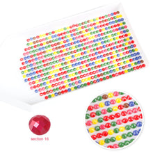 Cargar imagen en el visor de la galería, 5 unids/set pintura de diamantes de múltiples imágenes flor punto de cruz bordado de diamantes redondo completo DIY mosaico de diamantes decoración del hogar