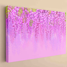 Laden Sie das Bild in den Galerie-Viewer, Kunst Leinwand Wandmalerei lila rosa Blumen