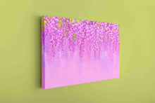 Laden Sie das Bild in den Galerie-Viewer, Kunst Leinwand Wandmalerei lila rosa Blumen