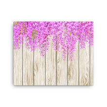 Load image into Gallery viewer, Wall Art Pictures Canvas Print Bathroom Pink Flower wood board background
