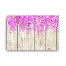 Load image into Gallery viewer, Wall Art Pictures Canvas Print Bathroom Pink Flower wood board background
