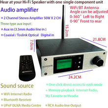 Cargar imagen en el visor de la galería, TUNERSYS Sintonizador de radio por Internet Amplificador estéreo 100W