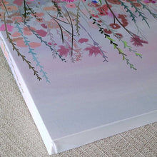 Charger l'image dans la galerie, Whatarter Wildflower Toile Rose Fleur Décoration Murale Chambre Romantique Coloré Grand Arbre Encadré Floral Prints Violet Printemps Photos pour Fille Chambre Bureau Décoration Murale Salon Peintures Illustration - 16x24 Pouces