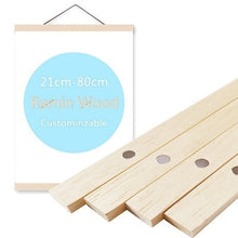 Cargar imagen en el visor de la galería, Colgador magnético de madera de pino para colgar marcos naturales, marco de pintura, marco de fotos, lienzo, arte de pared, marco artesanal