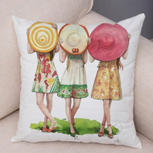 Laden Sie das Bild in den Galerie-Viewer, Super Mom Kissenbezug Kurz Plüsch Dekor Cartoon Super Mama und Baby Kissenbezug für Sofa Zuhause Auto Kissenbezug Kissenbezug 45 * 45