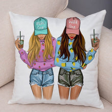 Laden Sie das Bild in den Galerie-Viewer, Super Mom Kissenbezug Kurz Plüsch Dekor Cartoon Super Mama und Baby Kissenbezug für Sofa Zuhause Auto Kissenbezug Kissenbezug 45 * 45
