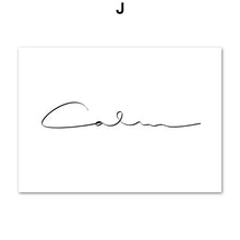 Laden Sie das Bild in den Galerie-Viewer, Abstrakte Linie Drewing Körper Gesicht Zitate Wandkunst Leinwand Malerei Nordic Poster und Drucke Wandbilder für Wohnzimmer Dekor