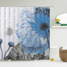 Charger l'image dans la galerie, Style chinois fleur oiseau rideaux de douche étanche salle de bain rideau 3d imprimé tissu avec crochets décoration rideau de douche, Whatarter