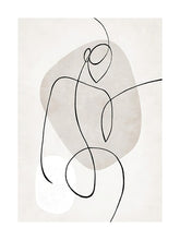 Laden Sie das Bild in den Galerie-Viewer, Abstrakte Linie Figur Poster Wandkunst Leinwanddruck Malerei Minimalistische Retro Schwarz-Weiß Wohnkultur Schlafzimmer Hintergrund Bilder