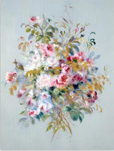 Laden Sie das Bild in den Galerie-Viewer, Abstraktes Aquarell Blau Orange Blume Ölgemälde auf Leinwand Poster und Druckbild Wandkunst Cuadros Home Room Decoration