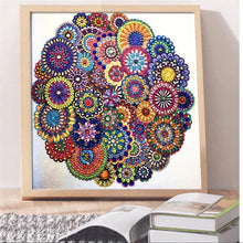 Carica l'immagine nel visualizzatore della Galleria, Pittura diamante speciale fai da te 5D Sole Mandala Punto croce Decorazione mosaico in cristallo