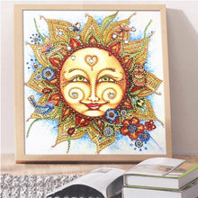 Carica l'immagine nel visualizzatore della Galleria, Pittura diamante speciale fai da te 5D Sole Mandala Punto croce Decorazione mosaico in cristallo
