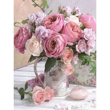 Laden Sie das Bild in den Galerie-Viewer, 60 x 75 cm Ölgemälde nach Zahlen Blumen und Frauen DIY Malen nach Zahlen auf Leinwand Wohnkultur rahmenlose digitale Malerei