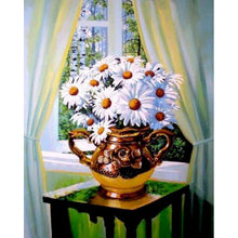 Laden Sie das Bild in den Galerie-Viewer, 60 x 75 cm Ölgemälde nach Zahlen Blumen und Frauen DIY Malen nach Zahlen auf Leinwand Wohnkultur rahmenlose digitale Malerei