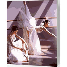 Laden Sie das Bild in den Galerie-Viewer, 60 × 75 cm Diy Rahmen Ballett Malen nach Zahlen Leinwand Figur Ölfarbe nach Zahlen handbemalt Diy Geschenk Home Wall Decor