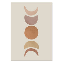 Laden Sie das Bild in den Galerie-Viewer, Abstrakte Landschaft Sonne und Mond Szene Boho Leinwanddruck Malerei Wandkunst Bilder Poster für Wohnzimmer Wohnkultur Kein Rahmen