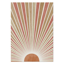 Laden Sie das Bild in den Galerie-Viewer, Abstrakte Landschaft Sonne und Mond Szene Boho Leinwanddruck Malerei Wandkunst Bilder Poster für Wohnzimmer Wohnkultur Kein Rahmen