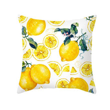 Laden Sie das Bild in den Galerie-Viewer, Nordic Fresh Yellow Lemon Print Kissenbezug Hot Simple Polyester Kissenbezug Floral Letters Kissenbezug Dekorative Sofa Couch