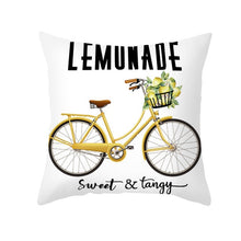 Laden Sie das Bild in den Galerie-Viewer, Nordic Fresh Yellow Lemon Print Kissenbezug Hot Simple Polyester Kissenbezug Floral Letters Kissenbezug Dekorative Sofa Couch