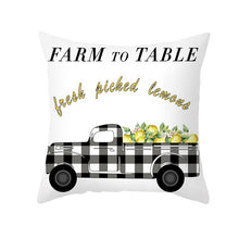 Laden Sie das Bild in den Galerie-Viewer, Nordic Fresh Yellow Lemon Print Kissenbezug Hot Simple Polyester Kissenbezug Floral Letters Kissenbezug Dekorative Sofa Couch
