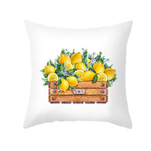 Laden Sie das Bild in den Galerie-Viewer, Nordic Fresh Yellow Lemon Print Kissenbezug Hot Simple Polyester Kissenbezug Floral Letters Kissenbezug Dekorative Sofa Couch