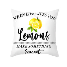 Laden Sie das Bild in den Galerie-Viewer, Nordic Fresh Yellow Lemon Print Kissenbezug Hot Simple Polyester Kissenbezug Floral Letters Kissenbezug Dekorative Sofa Couch
