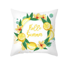 Laden Sie das Bild in den Galerie-Viewer, Nordic Fresh Yellow Lemon Print Kissenbezug Hot Simple Polyester Kissenbezug Floral Letters Kissenbezug Dekorative Sofa Couch