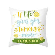 Laden Sie das Bild in den Galerie-Viewer, Nordic Fresh Yellow Lemon Print Kissenbezug Hot Simple Polyester Kissenbezug Floral Letters Kissenbezug Dekorative Sofa Couch