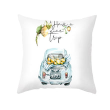 Laden Sie das Bild in den Galerie-Viewer, Nordic Fresh Yellow Lemon Print Kissenbezug Hot Simple Polyester Kissenbezug Floral Letters Kissenbezug Dekorative Sofa Couch