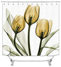 Load image into Gallery viewer, Tulip Lotus Flowers Trees Shower Curtain floral Sets Non-Slip Rugs Toilet Lid Cover and Bath Mat Waterproof Bathroom Curtains, Whatarter
