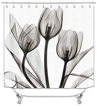Load image into Gallery viewer, Tulip Lotus Flowers Trees Shower Curtain floral Sets Non-Slip Rugs Toilet Lid Cover and Bath Mat Waterproof Bathroom Curtains, Whatarter