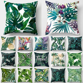 Tropical Leaf Cactus Monstera Kissenbezug 43 * 43 Polyester Dekokissen Sofa Home Decor Dekoration Dekorativer Kissenbezug 40506