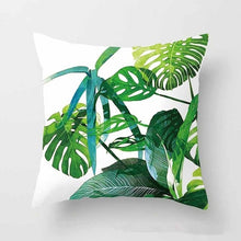 Laden Sie das Bild in den Galerie-Viewer, Tropical Leaf Cactus Monstera Kissenbezug 43 * 43 Polyester Dekokissen Sofa Home Decor Dekoration Dekorativer Kissenbezug 40506