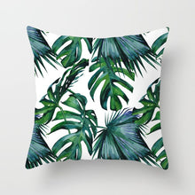 Laden Sie das Bild in den Galerie-Viewer, Tropical Leaf Cactus Monstera Kissenbezug 43 * 43 Polyester Dekokissen Sofa Home Decor Dekoration Dekorativer Kissenbezug 40506