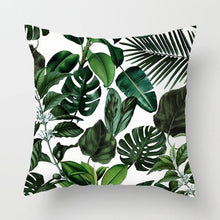 Laden Sie das Bild in den Galerie-Viewer, Tropical Leaf Cactus Monstera Kissenbezug 43 * 43 Polyester Dekokissen Sofa Home Decor Dekoration Dekorativer Kissenbezug 40506
