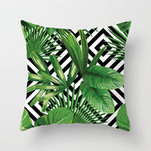 Laden Sie das Bild in den Galerie-Viewer, Tropical Leaf Cactus Monstera Kissenbezug 43 * 43 Polyester Dekokissen Sofa Home Decor Dekoration Dekorativer Kissenbezug 40506