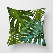 Laden Sie das Bild in den Galerie-Viewer, Tropical Leaf Cactus Monstera Kissenbezug 43 * 43 Polyester Dekokissen Sofa Home Decor Dekoration Dekorativer Kissenbezug 40506