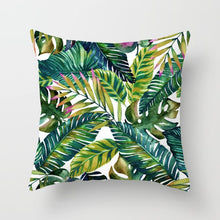 Laden Sie das Bild in den Galerie-Viewer, Tropical Leaf Cactus Monstera Kissenbezug 43 * 43 Polyester Dekokissen Sofa Home Decor Dekoration Dekorativer Kissenbezug 40506