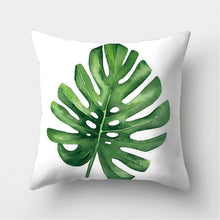 Laden Sie das Bild in den Galerie-Viewer, Tropical Leaf Cactus Monstera Kissenbezug 43 * 43 Polyester Dekokissen Sofa Home Decor Dekoration Dekorativer Kissenbezug 40506
