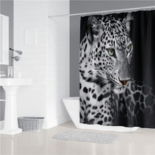 Charger l'image dans la galerie, Tigre léopard animaux impression rideau de douche rideaux en Polyester dans la salle de bain tapis de bain ensemble tapis tapis de toilette Cool décor à la maison